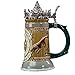 Game of Thrones House Stark Stein – 22 Oz Ceramic Base with Pewter Baratheon Crown Top (Оne Расk)