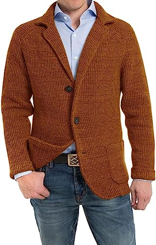 Aoysky Men's Shawl Collar Cardigan Sweater Button...