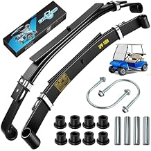 3-Leaf Golf Cart Rear Spring Kit for Club Car DS 1981-Up Models, Heavy Duty Back Leaf Suspension Spring with Bushing, Sleeves and Ubolt, Replaces OEM #102006501 1014675 1011149 1012618