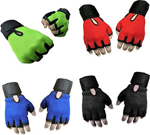 ZaySoo Fitness Gym Gloves for Weight Lifting and Cross Training Comfort and Wrist Support - Black, red, Green, Blue Pack of 4 (B098NH6QJD) Amazon Price History, Amazon Price Tracker
