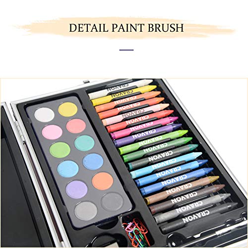 image for KIDDYCOLOR 135Pcs Painting Drawing Art Set for Kids with Sketchpad Alu