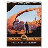 Americanflat 2025 Wall Calendar - Scenic National Park Artwork - 10x13 Large Wall Calendar - 12 Month Hanging Calendars for Home or Office - 2025 Calendars for Planning and Organization