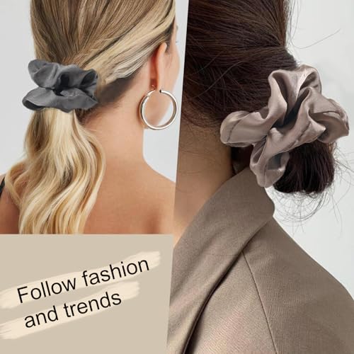 Image of Hair Scrunchies for Women - Hair Ties No Damage Both for Thick Hair or Thin Hair Curl Hair No Crease Scrunchies Ponytail Holder No Hurt Your Hair