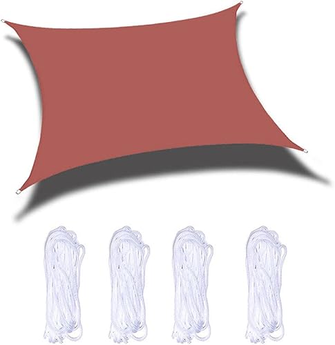 Toldo de 6.6 x 6.6ft (6.5 x 6.5 pies) para toldo de 90% UV Bloque al aire libre Patio Jardín Carmesí