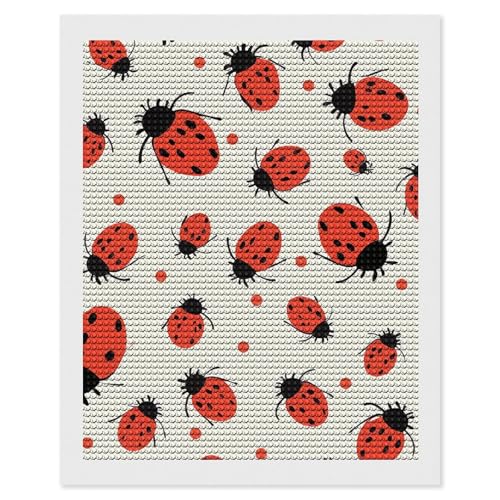 Kit peinture diamant coccinelles complet 40.6x50.8cm loisir créatif