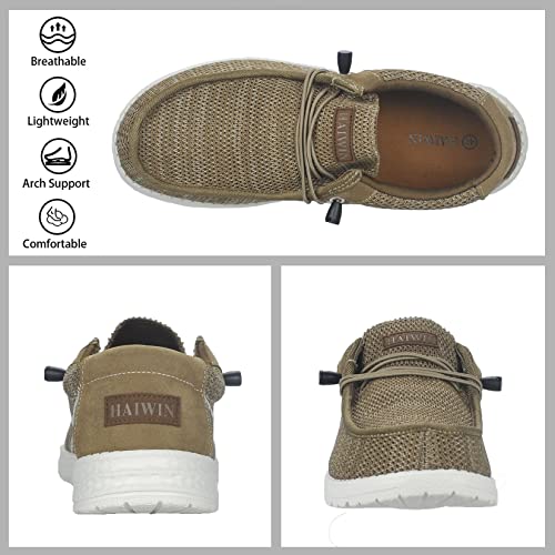 Haiwin Men's Casual Slip-on Loafers | Walking Shoes with Arch Support | Comfortable and Lightweight Boat Shoes for Plantar Fasciitis3