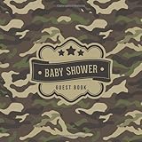 Baby Shower Guest Book: Camo Camouflage Pattern | + BONUS Gift Tracker Log | Keepsake Guestbook | Advice Wishes and Predictions