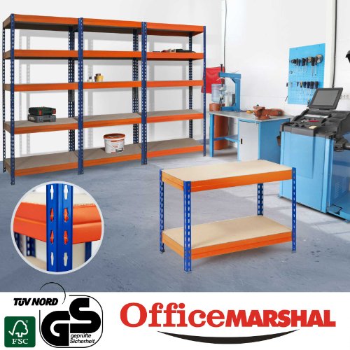 Floordirekt Weitspannregale, Steckregal, Schwerlastregal, Kellerregal, Metallregal, Büroregal, | RIESENAUSWAHL! (Grizzly… – Bild 4