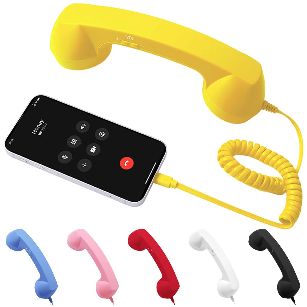 2027 Upgraded Retro Phone Handset, Clear, Sound