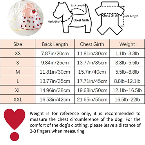 Dog Dress Dog Princess Dress Dog Lovely Fruit Skirt Soft Breathable Dog Summer Dress For Small Medium Large Dog Girls Puppy Lightweight Pet Dresses #TOP2