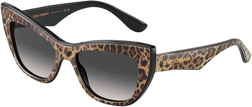 Dolce & Gabbana ヒョウ柄 サングラス 正規レア ドルチェ＆ガッバーナ D&Gロゴ 豹柄マーブルフレーム