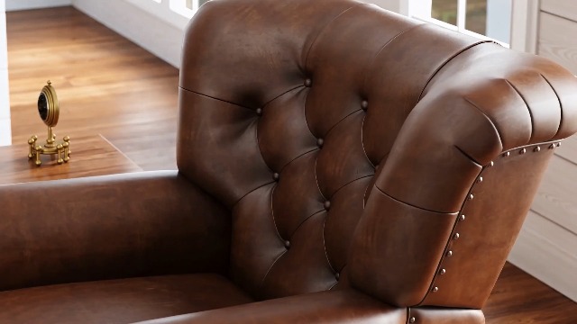 Sillón reclinable cuero chocolate oscuro miniatura 7