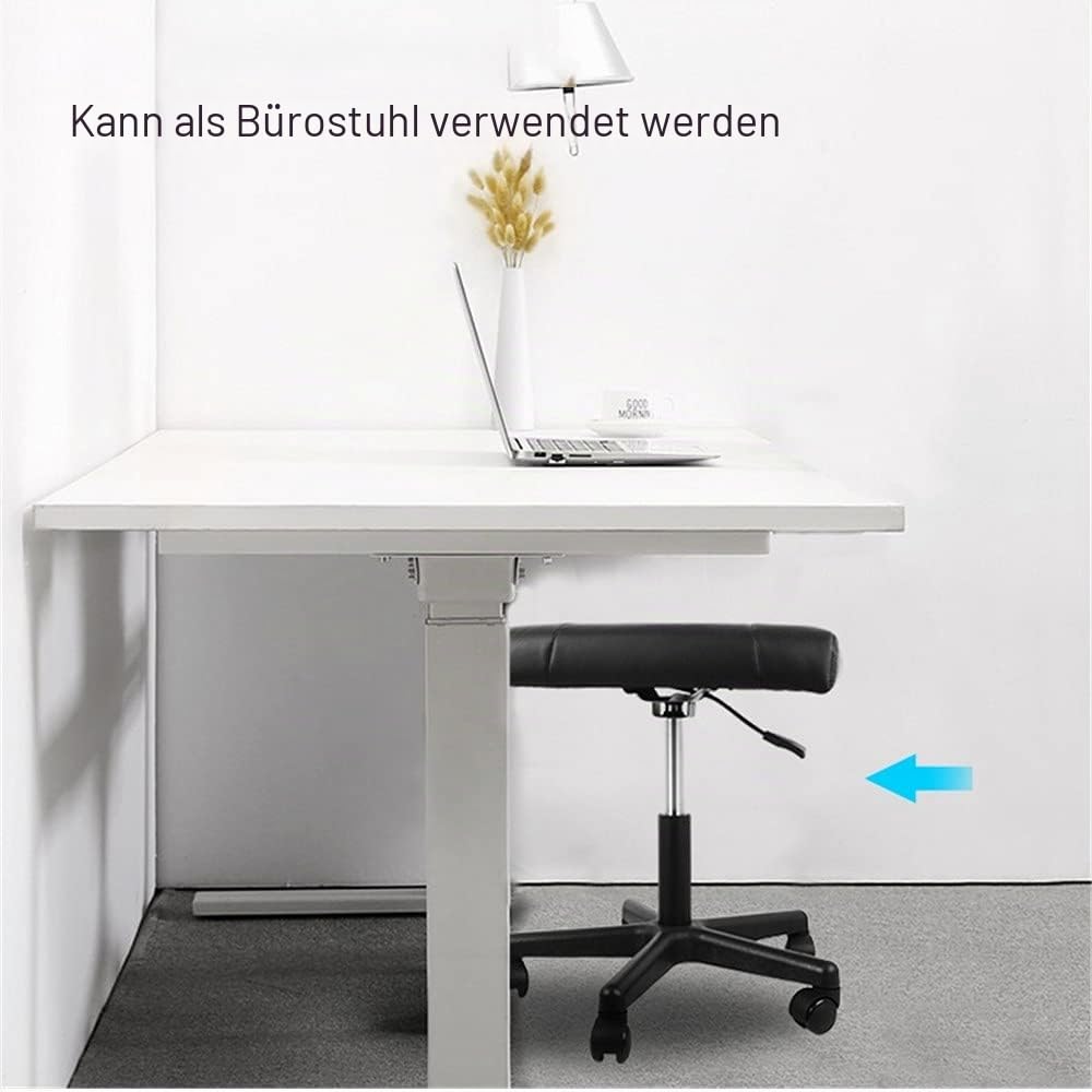 Fußstütze Fußstützen Mit Rädern Für Büro, fußstütze Hocker Fußhocker Höhenverstellbarer Gaming Stuhl Fußhocker PU Leder Fußständer Unter Dem Schreibtisch Rollende Beinstütze