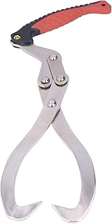 Log Skidding Tongs, 16.9 Inch Heavy Duty Iron Log Grabber Log Tongs Lifting Firewood Tongs Log Lifter Logging Tongs Tools Log Grapple for Moving Trees and Camping Logs