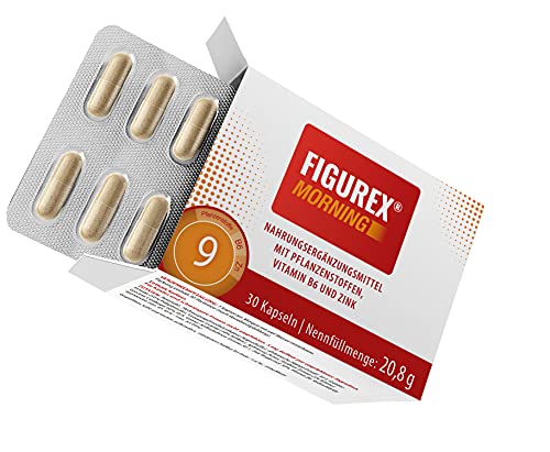 FIGUREX Morning Keto Stoffwechsel* Kapseln mit Koffein - 9-fach Formel mit Vitamin B6 zur Verringerung von Müdigkeit mit Vitaminen und Pflanzenstoffen, 30 Kapseln