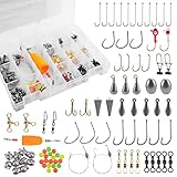 MadBite Saltwater Terminal Tackle Kits, 196 pcs, Fishing Hooks, Fishing Accessory Kit, Fishing Gear, Fishing Tackle, Fishing Weights & Sinkers, Jig Hooks, Floats and Bobbers