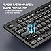 TECKNET Kabelgebundene Tastatur USB, Keyboard Vollgröße mit Nummernblock, Deutsches QWERTZ Layout, Spritzwassergeschützt, Leise PC Tastatur, für PC/Laptop (Windows/Mac) - Schwarz