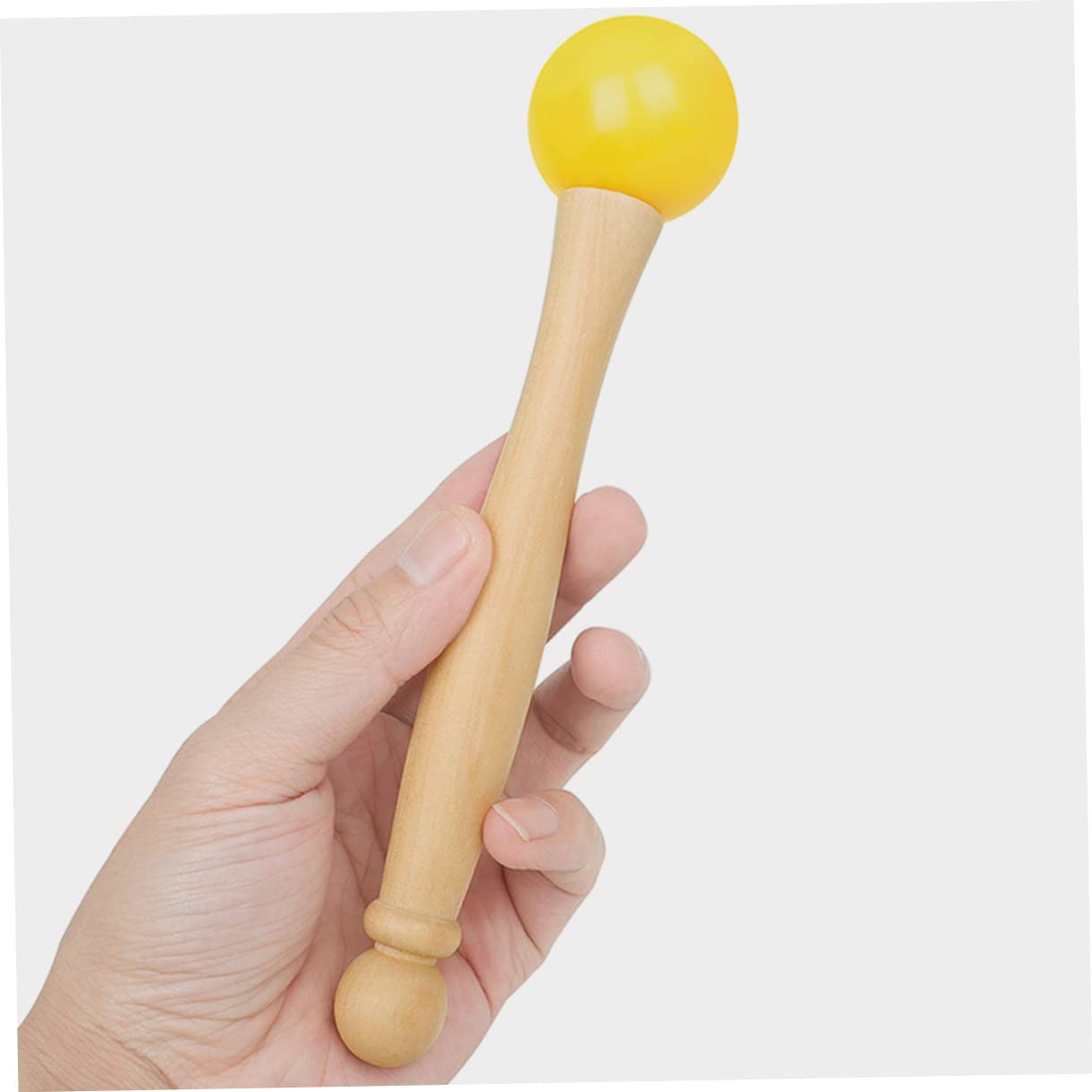 Bacchetta Per Campana Tibetana - Legno Di Pesca E Pelle, 12x2,5 Cm, Per Yoga E Meditazione - Foto 8