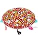 Eyes of India - Rond Plein de Couleurs Décorative Patchwork Sol Housse Oreiller Coussin Sièges Méditation Jeté de Lit Bohème Accent Boho Chic Indien Fait Main Housse