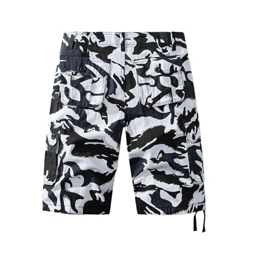 Short de randonnée décontracté homme en coton avec grandes poches