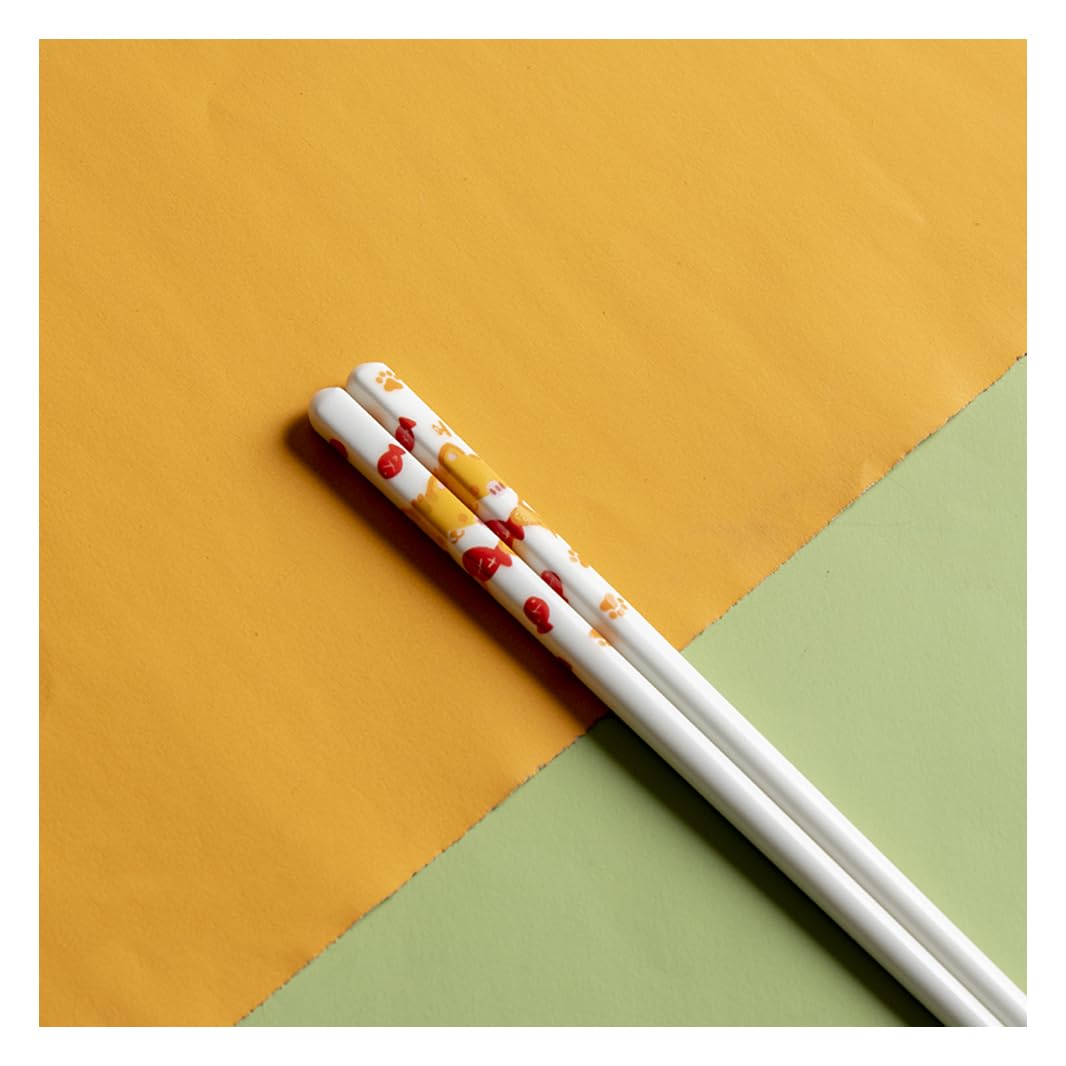 Baguettes japonaises mignonnes en porcelaine, 10 paires de baguettes réutilisables en céramique d'os de haute qualité, cadeau élégant traditionnel chinois classique, lavable au lave-vaisselle Cho