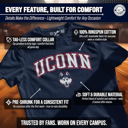 Image of NCAA Gameday Cotton T-Shirt for Men and Women | Officially Licensed NCAA Tee - Preshrunk Ring-Spun Cotton - Screen-Printed Team Logo