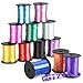Kicko Curling Ribbon - Colorful Assorted - 12 Pack - for Florist, Flowers, Arts & Crafts, Gift Wrapping, Hair, School, Girls, Etc.