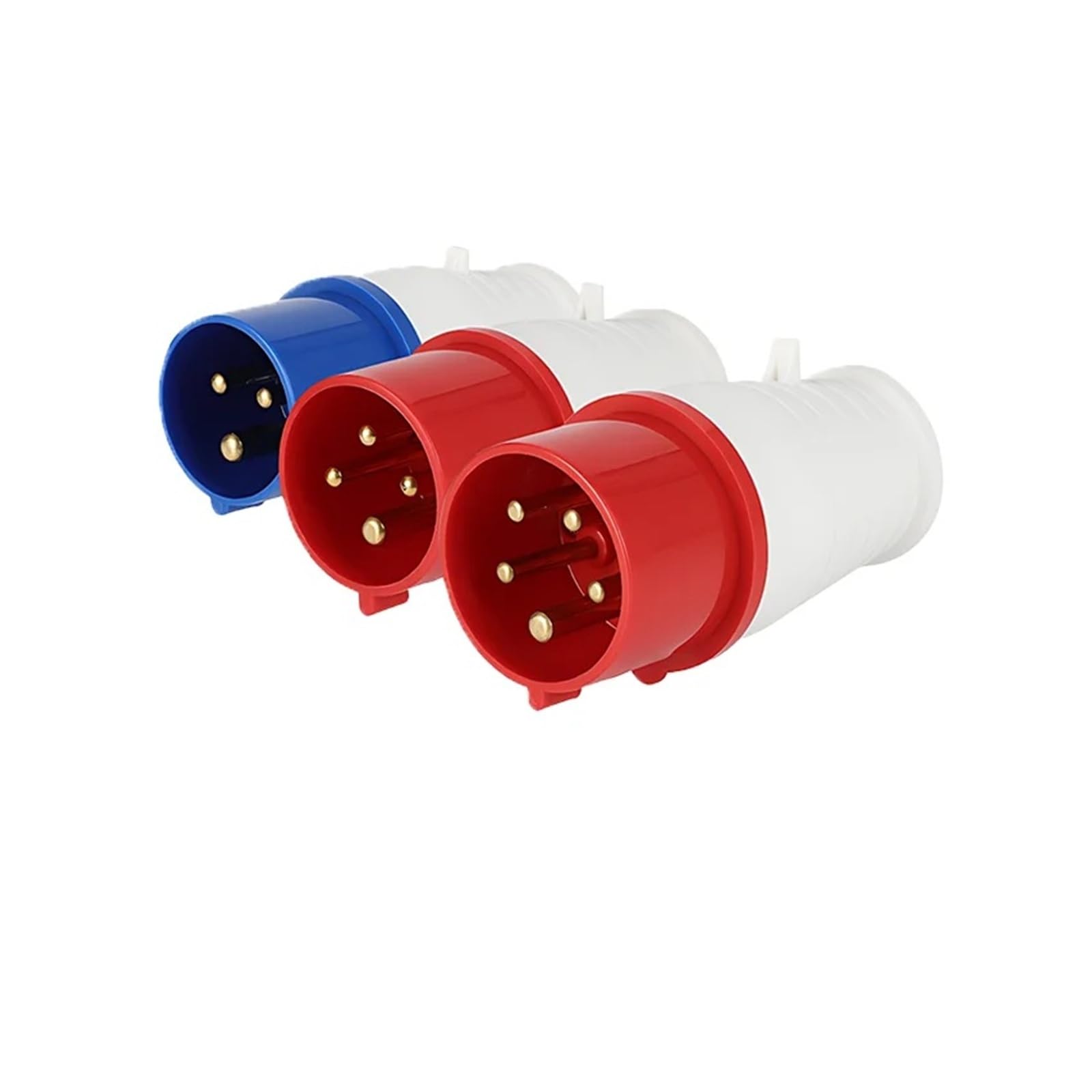 5/10 PCS Industriestecker 3P/4P/5P Elektrischer Anschluss 16A/32A/63A/125A IP44/IP67 Wandsteckdose Panle-montierte Steckdose(32A Plug,5 PCS-3P)