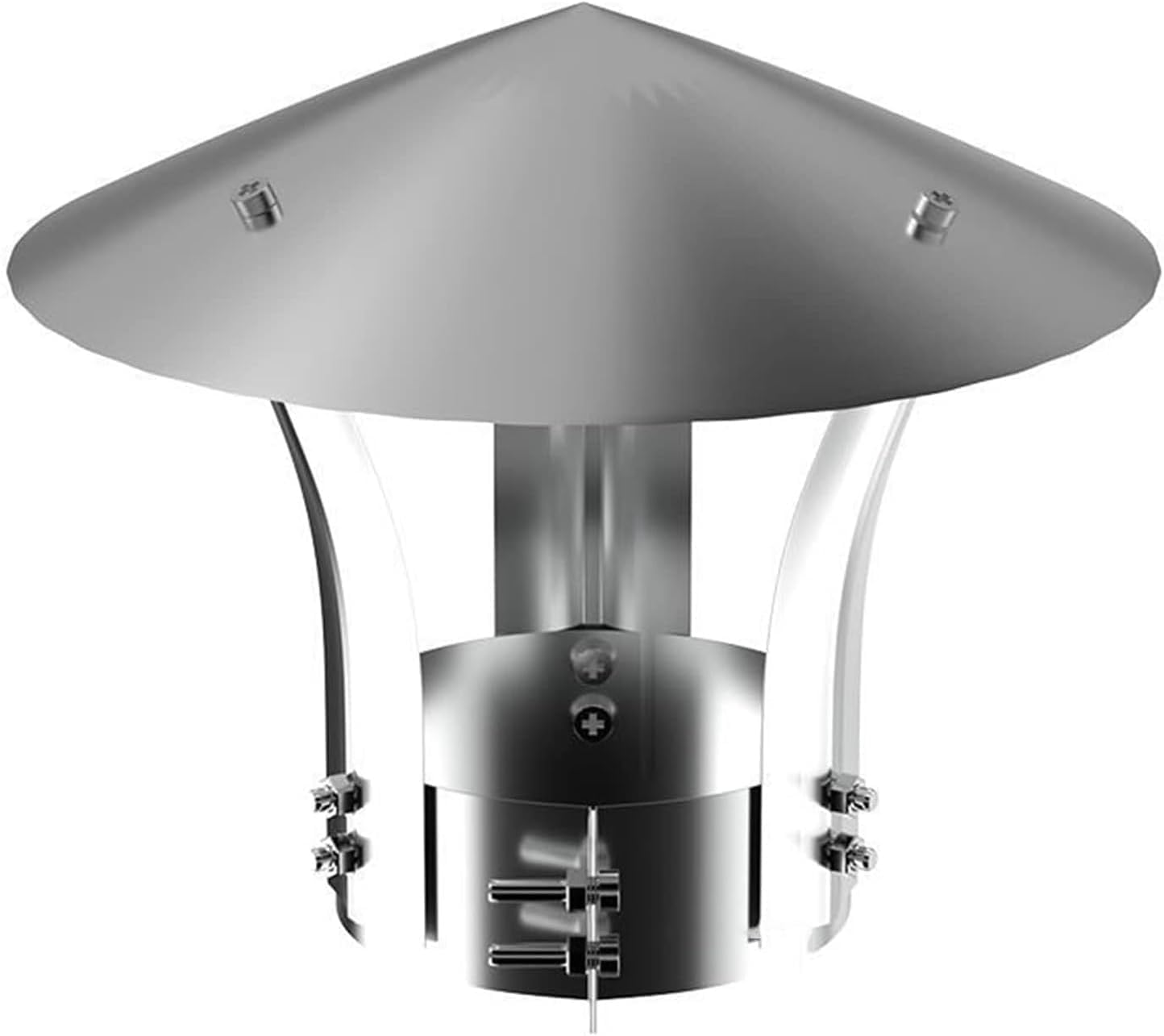 BHFLJSAQ Chimney Rain Caps,Round Roof Chimney Cap, Stainless Steel Cone Top Cowl, All-Weather Mesh Flue Cover, D19cm/7.48in Rain Cap for Enhanced Draft & Protection