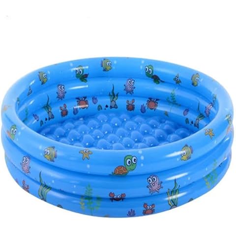 HerDress Inflatable Swimming Pool Garden 31.5 ''x12 '' Round Inflatable Baby Swimming Pool Kiddie Paddling Pool Indoor&Outdoor Toddler Water Game Play Center for Kids Cover