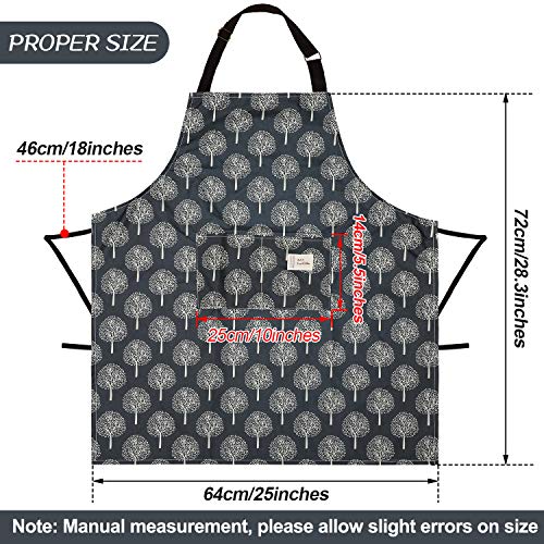 Satinior 3 Pieces Women Waterproof Apron With Pockets Adjustable Cooking Aprons Kitchen Bib Apron For Baking Household Cleaning #TOP1