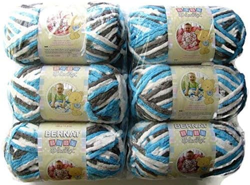 BERNAT BABY BLANKET - PACK OF 6 BALLS - 100G EACH BALL - SAIL AWAY, 15.2 x 11.5 x 3.5 inches