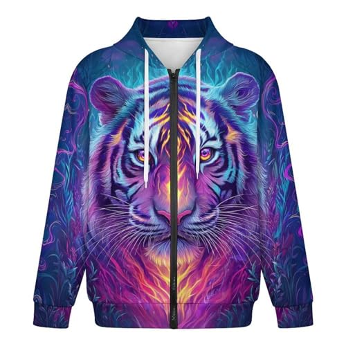 peiyeety Graphic Print Zip-Up Hoodie