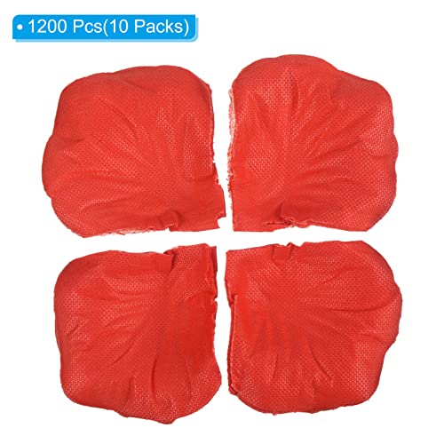 PATIKIL Artificial Rose Petals, 1200Pcs Fake Flowers Silk Petal Decoration Supplies for Romantic Night Wedding Party Event Decor Red - Image 3