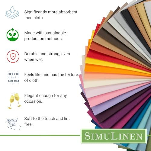 image for SimuLinen Magenta Linen Feel Disposable Dinner Napkins - Cloth-Like Ko