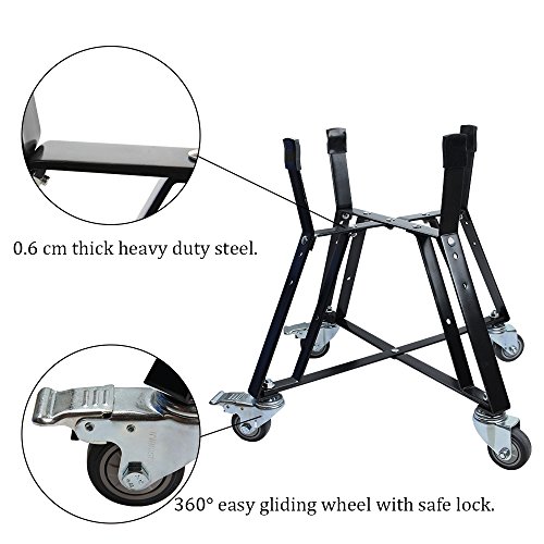 Dracarys Medium Big Green Egg Nest,Big Green Egg Accessories,Stand for Big Green Egg,Grill Rolling Nest with Heavy Duty Locking Caster Wheels Powder Coated Steel for Medium Big Green Egg
