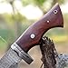 Natural Ash Wooden Handmade Damascus Steel Hunting Knife, Hand Forged Camping Knife, Gift For Him A-096