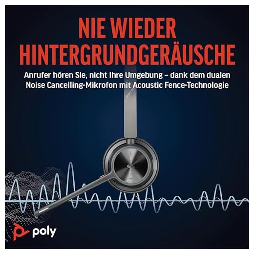 Schnurloses Poly Voyager 4320 UC-Headset