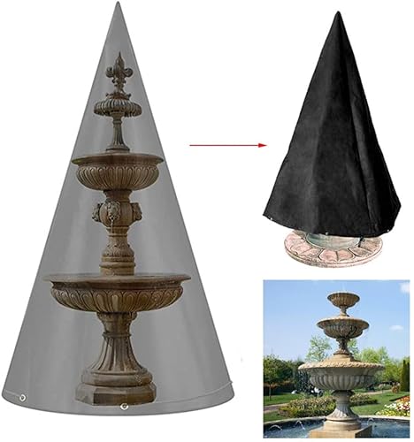 Miniatura 4 de Becony Cubierta para fuente de agua de jardín, estatua de patio, protector de muebles para exteriores, impermeable, a prueba de polvo, anti UV,