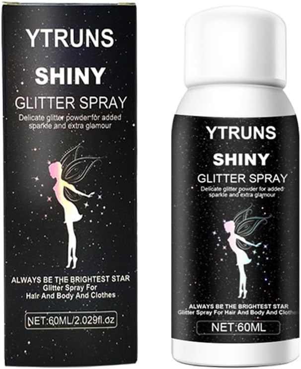 Jerome Russell Hair and Body Glitter Spray, Silver, 2.2