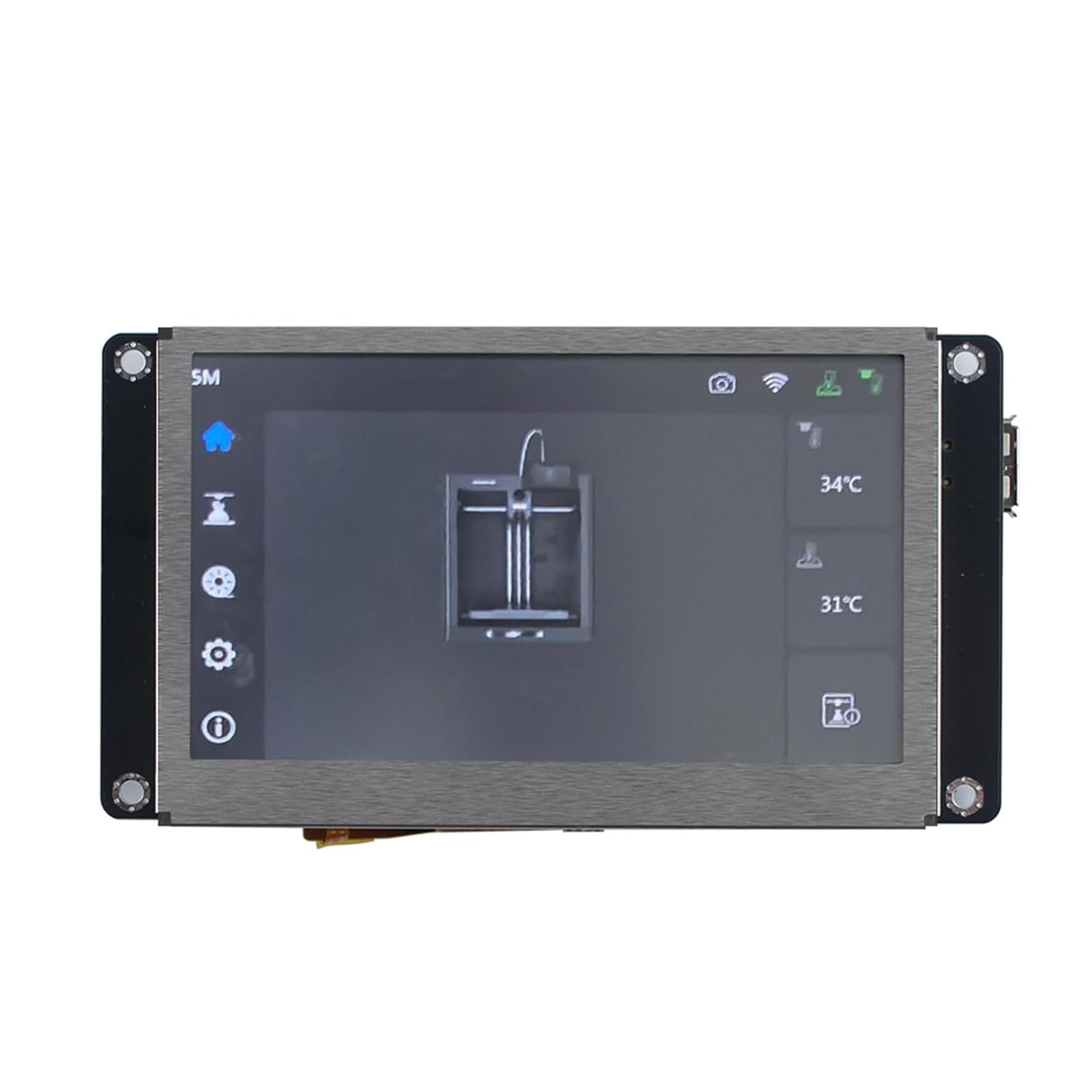 BCZAMD Accessori per stampanti 3D da 4,3 pollici, kit di montaggio per Adventure 5 M: pannello display LCD di ricambio per scheda driver, senza cavo a nastro FPC, per controllare il progetto di stampa