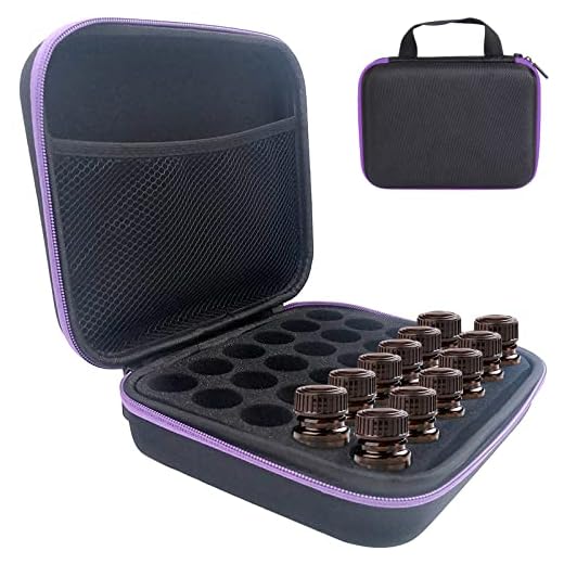 Hard Shell Essential Oils Carrying Case, Holds 30 Bottles 5ml 10ml 15ml, Travel Essential Oil Protect Storage Bag with EVA Foam Insert, Vial Holder for Young Living, doTerra, Young Living, Aromatherapy