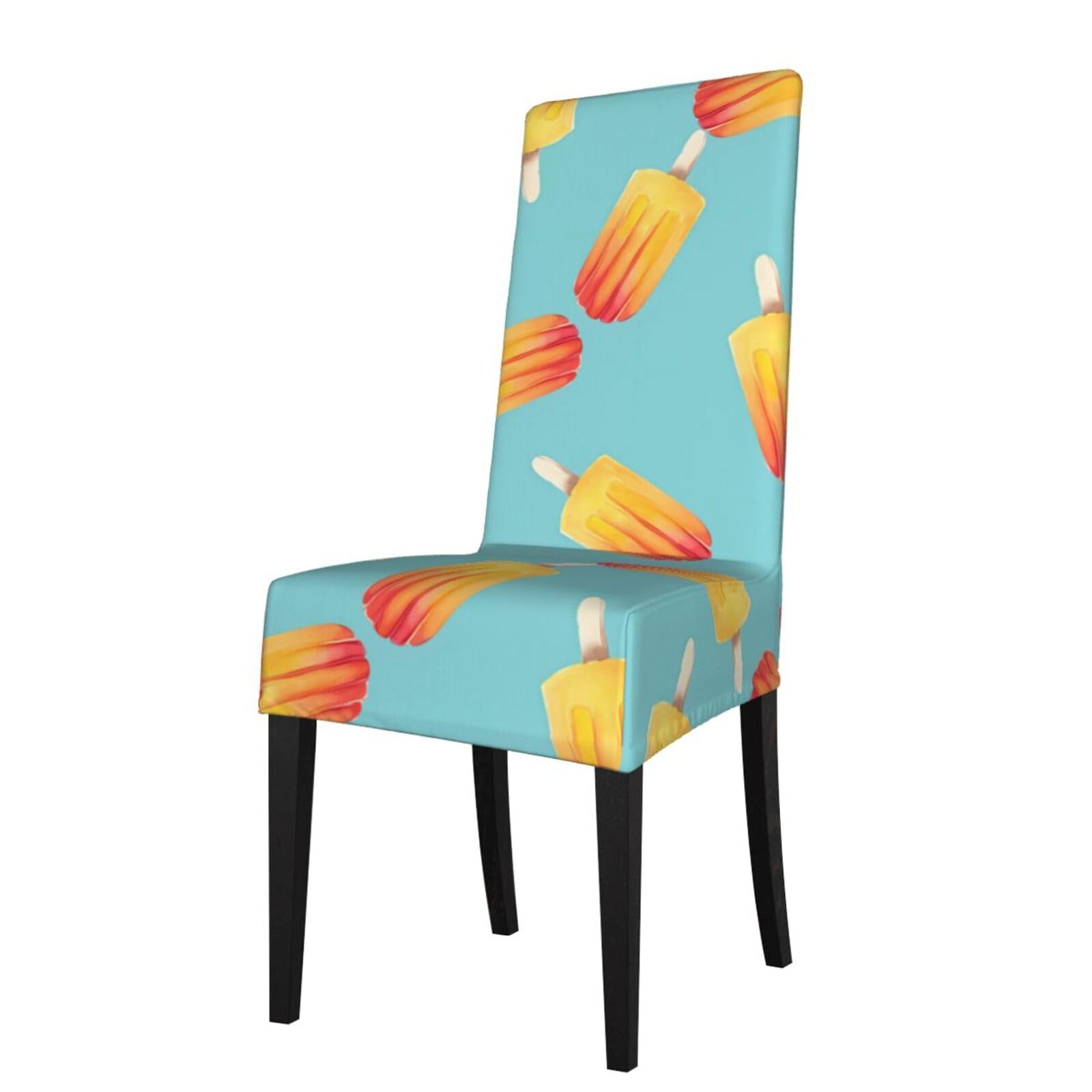 YYHWHJDE Popsicles Prints Protection Cover for Dining Chair – Stretchable Slipcovers for a Refreshing Dining Room Makeover