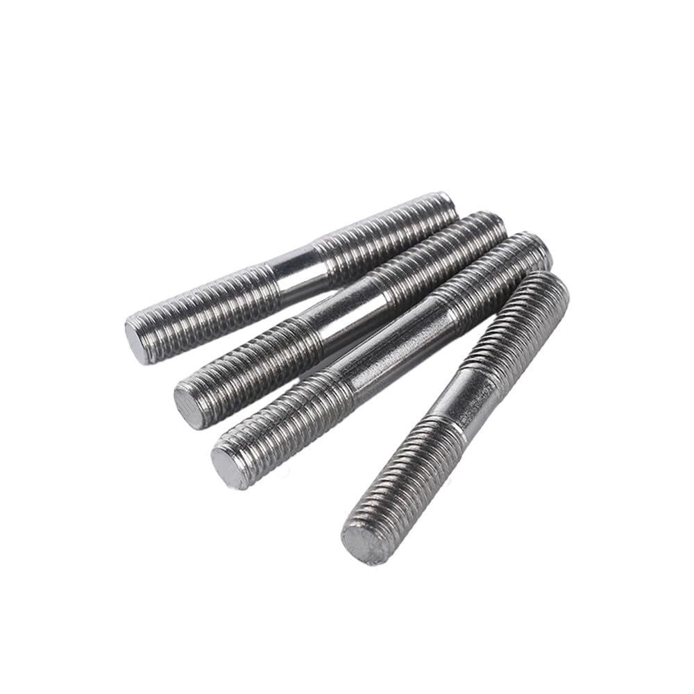 304 Stainless Steel Double End Studs Rods Clamping Type M3/M4/M5/M6/M8/M10 (M10-1.5 x 170mm, 5pcs)