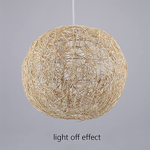 Suspension en rotin E27 luminaire réglable pour restaurant