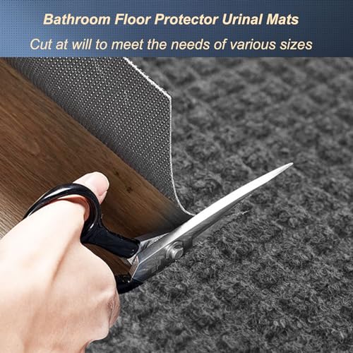 2 unidades de alfombrillas para orinal, protectores antideslizantes absorbentes de agua para pisos de baños masculinos, reutilizables y lavables miniatura 5