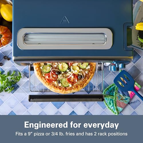 Image of Hamilton Beach 2-in-1 Countertop Toaster Oven and Long Slot 2 Slice Toaster | Bake, Broil Toast | 2 Rack Positions | 60 Minute Timer | Automatic Shut Off | Shade Selector | Kitchen Makeover Blue | 31158J