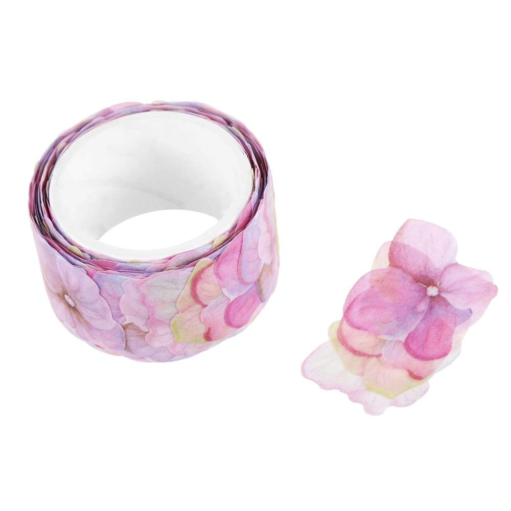 N-K Pink 200Pcs/Roll Masking Scrapbook Sticker Sticky Paper Flower Petals Tape Washi Tape Durable