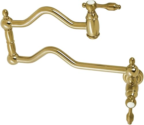 Kingston Brass KS2107TAL Tudor - Llenador de ollas de latón cepillado