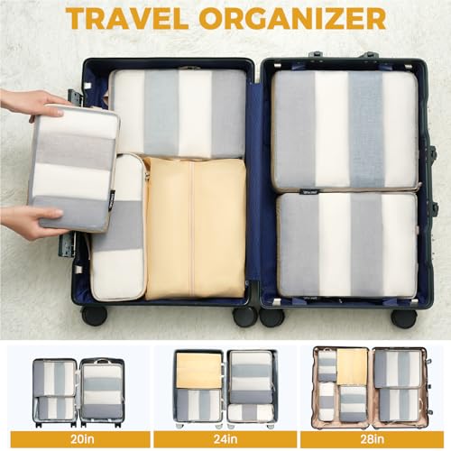 Image of BAGAIL 6 Set Ultralight Compression Packing Cubes Packing Organizer for Travel Accessories Luggage Suitcase Backpack